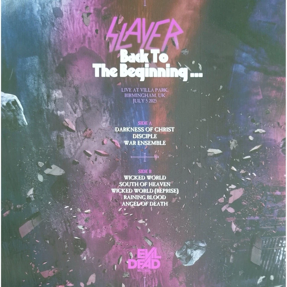 Slayer - Back To The Beginning [LP] Limited Colored Vinyl (import) - Image 2 of 2