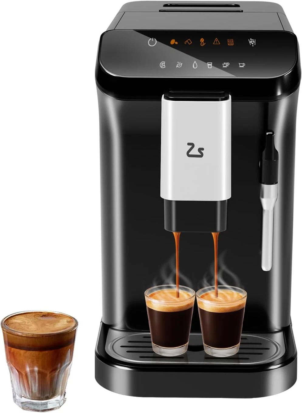20 Bar Espresso Machine with Grinder & Milk Frother - Fully Automatic!