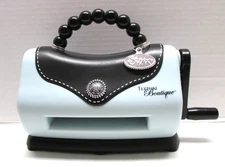 Sizzix Texture Boutique Embossing Machine Purse Style Baby Blue Machine #2