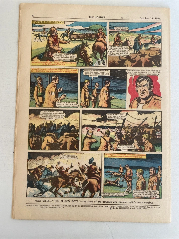 THE HORNET. NUMBER 57. OCT. 10TH 1964. DC THOMSON MAGAZINE. GOOD/VERY GOOD COND - Image 2 of 4
