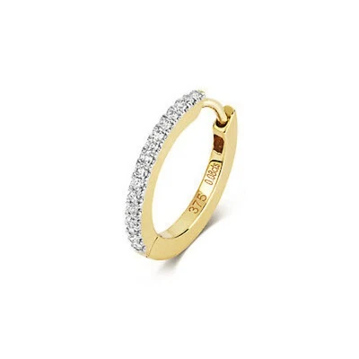 Diamant Knorpel Creolen 9ct Gelbgold Premium Diamant 0,08ctw - Bild 1 von 2