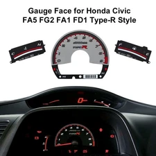 Gauge Face for Honda Civic FA5 FG2 FA1 FD1 Cluster Type-R Style