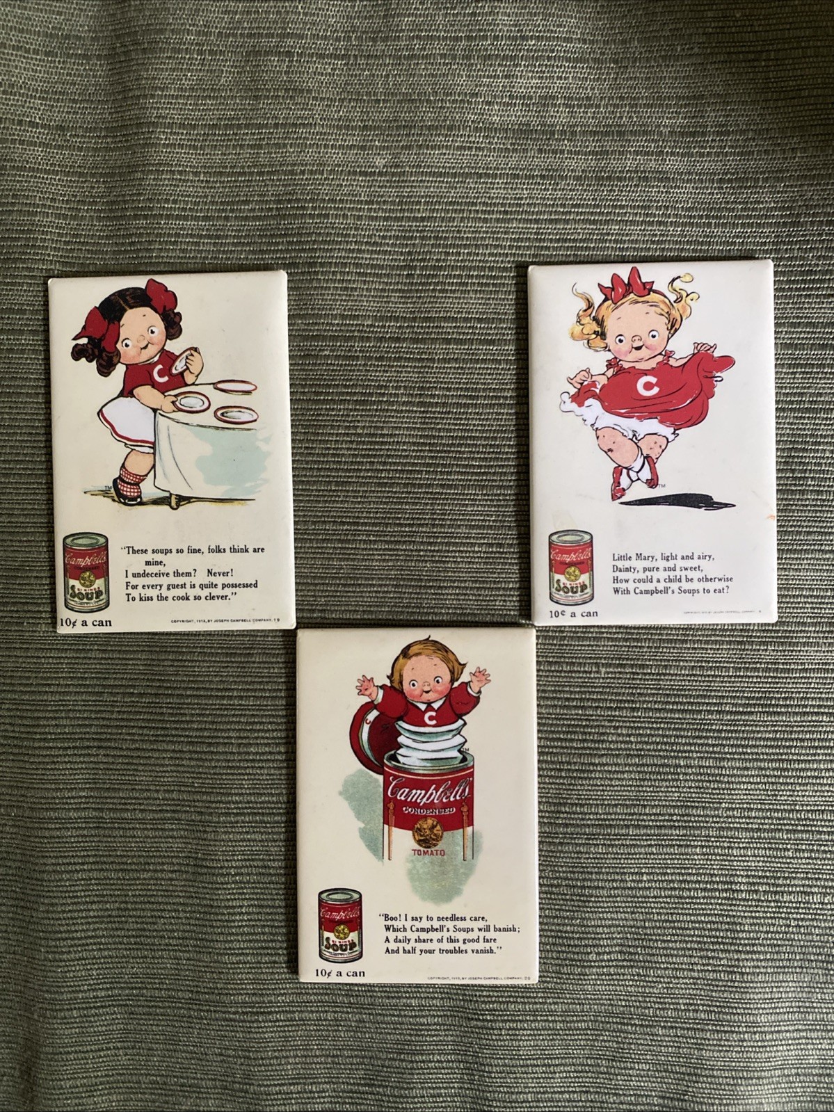 Vintage Campbell's Soup Kids Refrigerator Magnets - Lot Of 3 - 1997