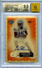 Marketplace image: CONNER HARRELL RC 2024 BOWMAN U CHROME SUPERFRACTOR '55 ROOKIE AUTO 1/1 BGS 9.5