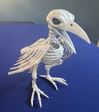 Skeleton Bird The Bony Raven Halloween Decoration 7.5"
