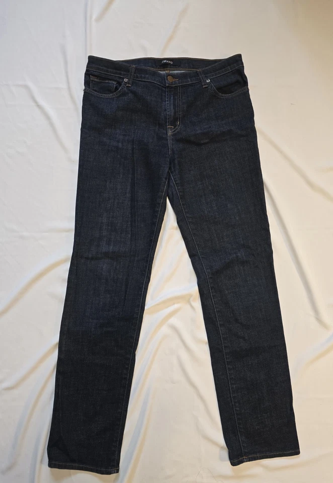 J Brand Aiden Dark Blue Slouchy Straight Leg Boyfriend Jeans Sz 28 *fits like 30 - Image 3 of 4