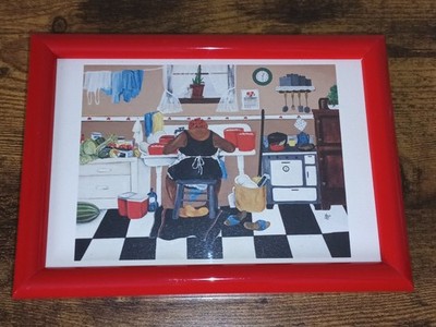 Sixty Pounds by Annie Lee Small Framed Art Print Red Plastic Frame 9'' by 6.5''