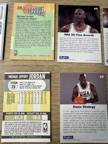Lot Of Vintage Michael Jordan Cards Fleer Upper Deck Skybox Fanimation - Picture 23 of 24