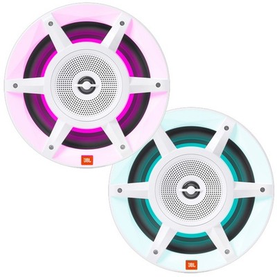JBL Stadium Marine MW8030 8'' 500W Max Marine 3-Way White RGB LED Speakers (Pair)