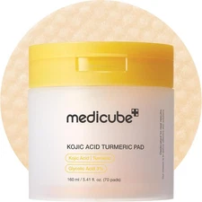 medicube Kojic Acid Turmeric Clarifying Toner Pad for Troubled Skin & Use... 