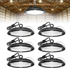 UFO LED High Bay Light 6-Pack 150W Shop Garage Warehouse Workshop Lighting