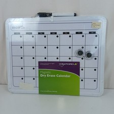 Magnetic Dry Erase Calendar Board, 11"X14", Wexford White Frame, Includes Marker