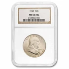 1948 Franklin Half Dollar MS-66 NGC (FBL)