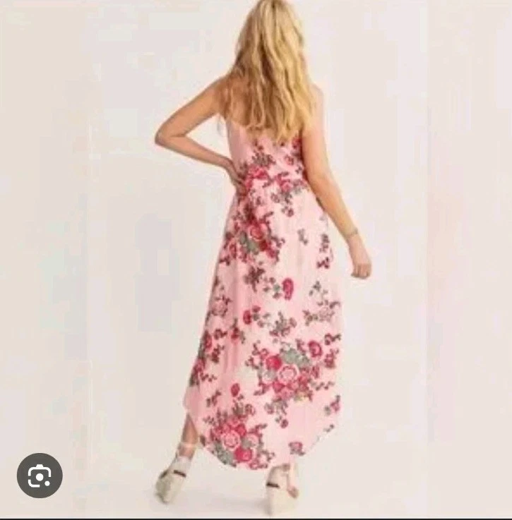 EUC LoveShackFancy Faraday Pink Floral Desert Cotton Midi Maxi Dress (L) #0601 - Image 4 of 4