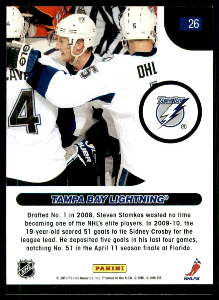 2010-11 Score Steven Stamkos #26 - Image 2 of 2