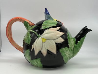 VINTAGE FITZ AND FLOYD 1989 PARROT TEAPOT ~ (44oz Rare) | eBay