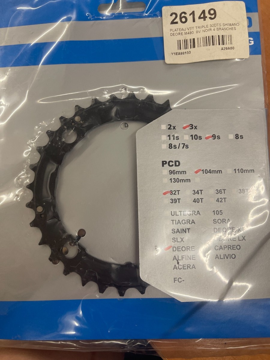 Pédalier Shimano Deore FC-M480 Triple Plateau – 175 Mm 22/32/42 – Japon – Occasion