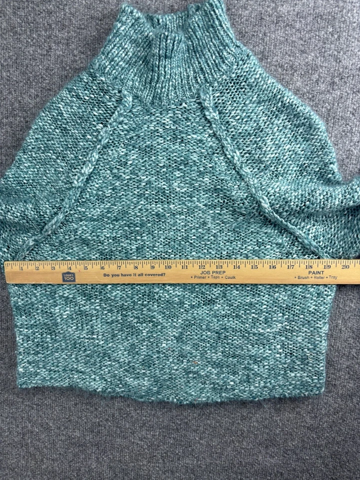 Suéter para mujer O'NEILL Floris jaspeado cuello alto pequeño verde azulado tejido suave pulóver Foto 4 de 4