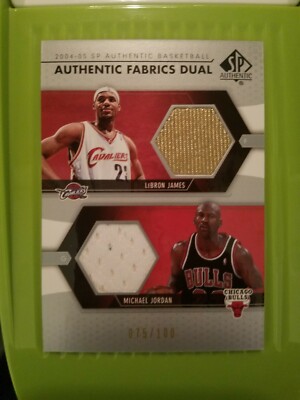 シングルカード LeBron James and Michael Jordan LeBRON JAMES & MICHAEL JORDAN Dual INSERT Basketball Card