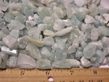 Aquamarine crystal Afghanistan smaller pieces 1/4 to 1 inch 1/2 pound 90 pieces
