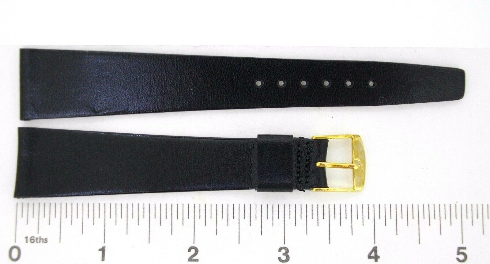 Watchband Stylecraft GENUINE CALFSKIN leather 19 mm L brn 10 mm S 11 mm R white