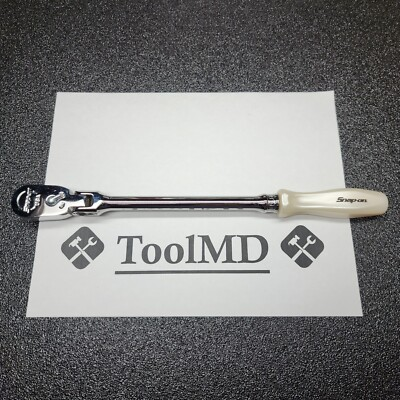 #ad Snap on Tools USA NEW PEARL WHITE 3 8quot; Drive Long Flex Head Ratchet FHLFD80A $399.95