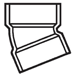 LASCO Fittings D324020 2 x 2, Hub x Hub, PVC-DWV, Straight, 22.5D Bend