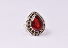 925 Sterling Silver Ruby Gemstone Handmade Rose Gold / Gold Plated Wedding Ring