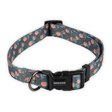 New Floral Print Adjustable Dog Collar For Medium Dogs