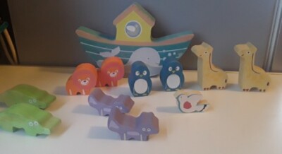 Le Toy Van Noah's Balancing Ark Wooden Educational Toy Used See