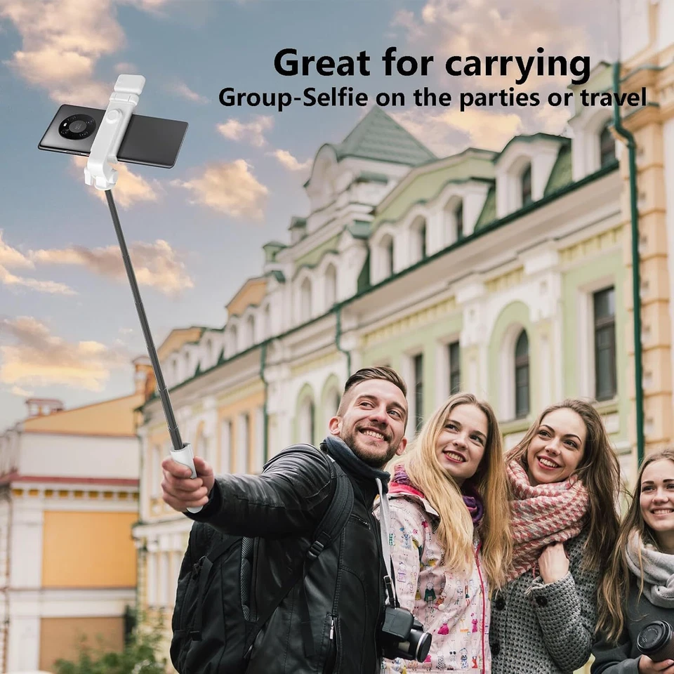 Tripé Selfie Stick Bluetooth suporte remoto sem fio para iPhone 15 16 Pro Max lote - Imagem 4 de 4