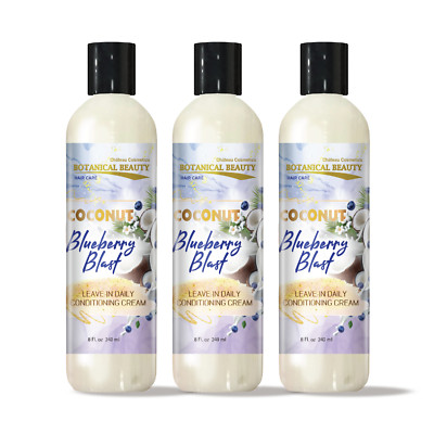 Blueberry Leave-In Conditioner for Hair Softening, Detangling 8oz (Pack of 3)