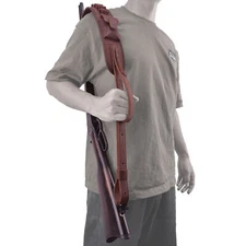 2-Point Leather Gun Sling for Rifle, Shotgun for .308 .357 .22mag Outdoors Hunt