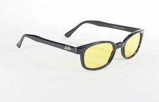 X - KD's Sunglasses Black Frames / Yellow Lens, Comes W/Free Pouch 