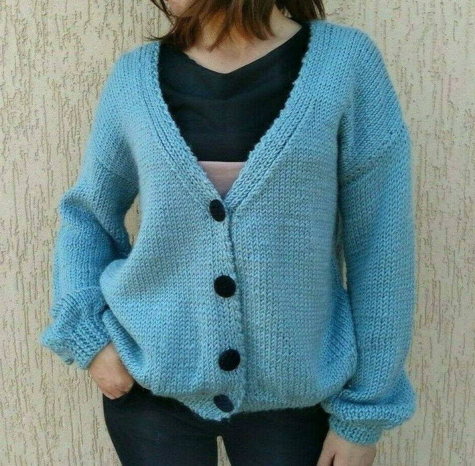 Chunky knit cardigan alpaca bomber jacket cable wool crop sweater oversize