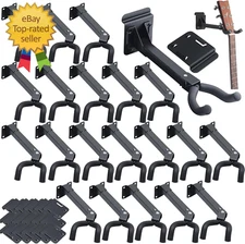 20 Pcs Guitar Hanger Wall Mount Guitar Hangers Hooks Holders with Slat Adapter 1