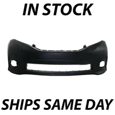 NEW Primered - Front Bumper Cover Fascia for 2011-2017 Toyota Siennas SE w/ Fog