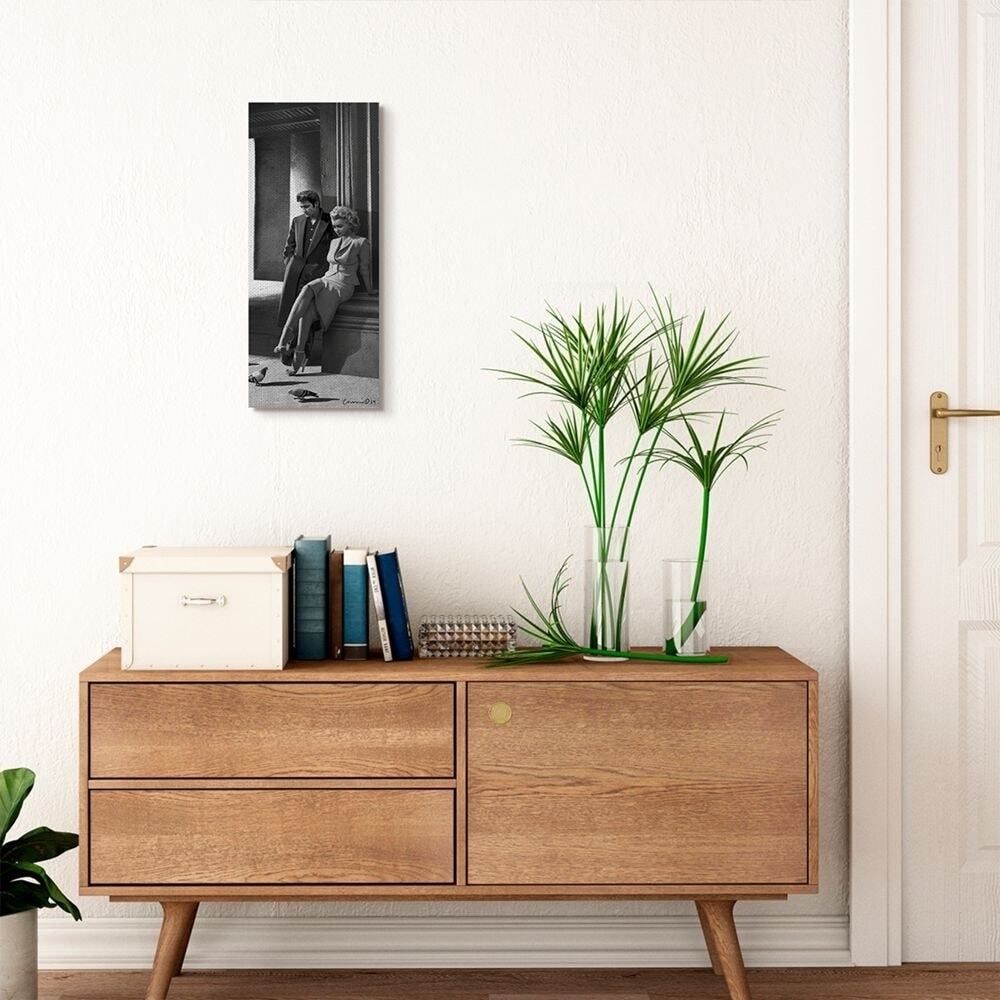 Stupell Sidewalk Birds Vintage Black And White Hollywood