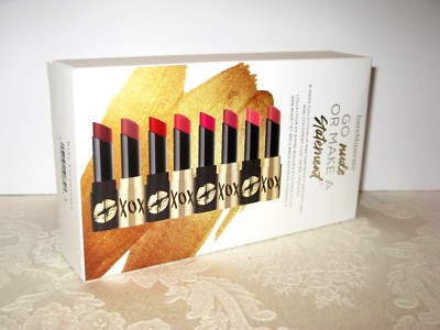 bareMinerals Go Nude or Make a Statement 8-Piece Lipstick Collection. New.
