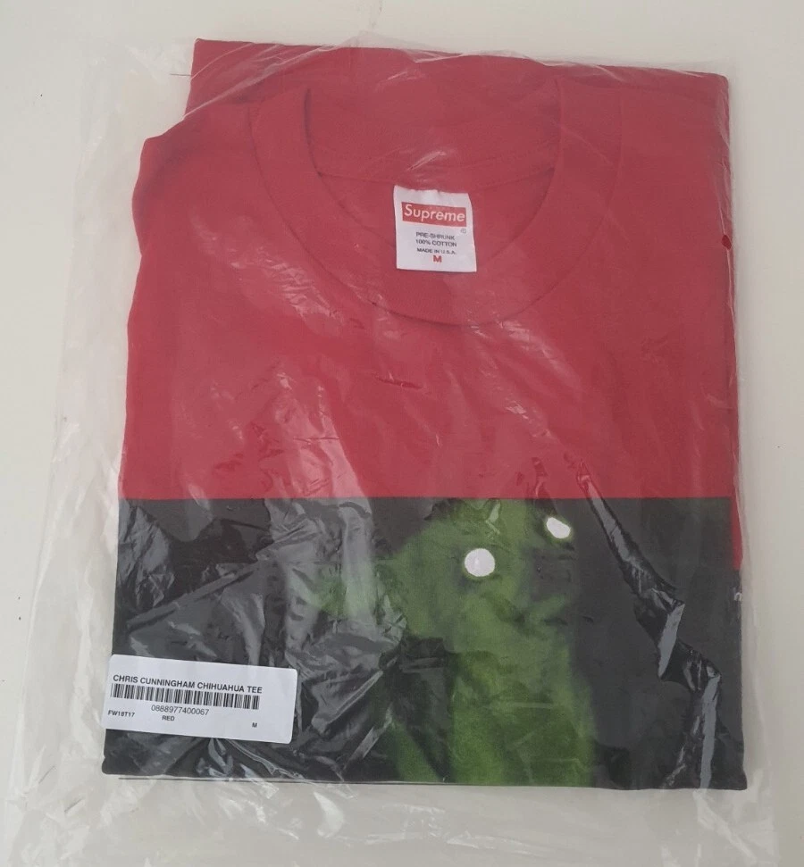 T shirt rouge FW18 Supreme X Chris Cunningham Chihuahua taille M