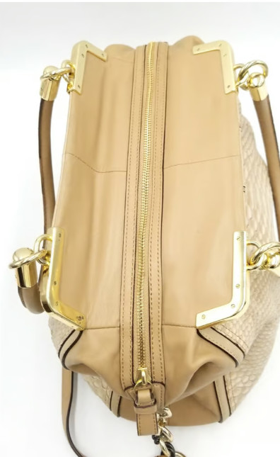 Coach Beige Python Satchel/Crossbody Bag - image 8