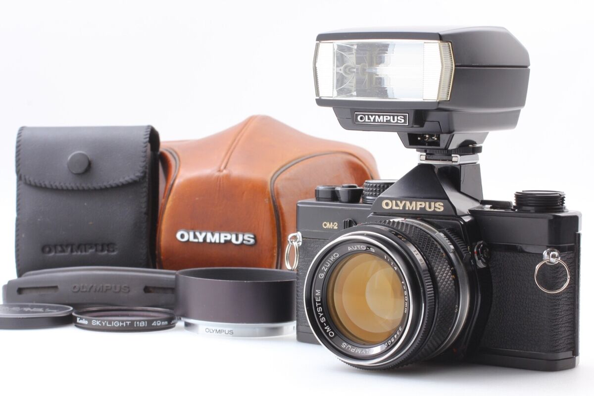 Near Mint w/Case 】 Olympus OM-2 Black SLR Camera G.Zuiko Near Mint w/Case 】 Olympus OM-2 Black SLR Camera G.Zuiko