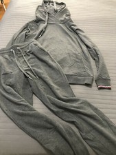 Tommy Hilfiger Set Sport Hoodie Pants Womens XS Pullover Gray Stretch