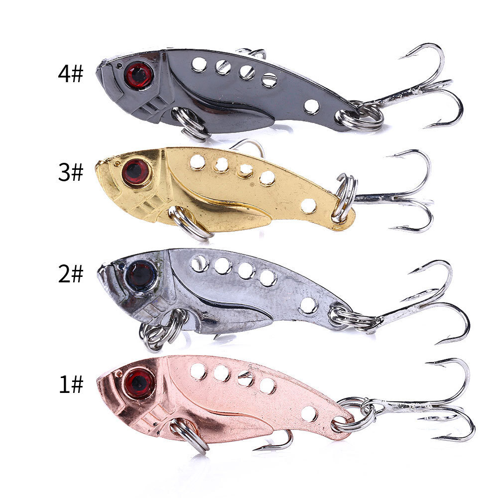 10PCS Metal Vib Blade Lure Sinking Vibration Baits Vibe Bass Pike Perch Lure