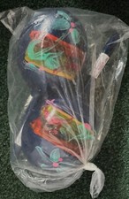 Pair Handmade Hand Painted Navy Blue Mexican Folk Art Wooden Percussion Maracas