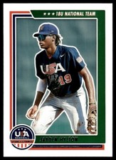 2022 Panini USA Baseball Stars & Stripes #58 Jayden Hylton Rookie Team USA