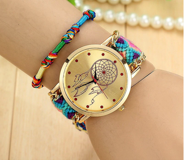 boho hippie festival bohemian funky quartz watch women handmade