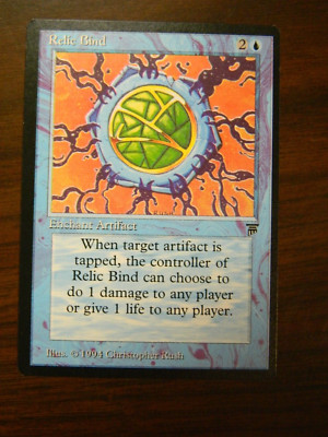 MTG English Legends Relic Bind Blue Uncommon Excellent - NM Condition
