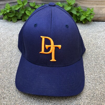 LIDS DT Logo Fitted Hat Men's L/XL Home Run Blue Wool Blend Cap