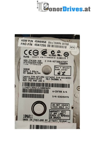 Hitachi  - HTS723232A7A364 - 320 GB - SATA - 220 0A90269 01  Rev.*